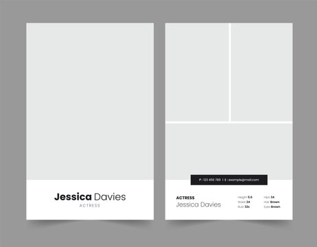  Model Comp Card or Photo Comp Card Template
