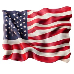 Fototapeta premium Waving american flag as symbol of patriotism and national pride