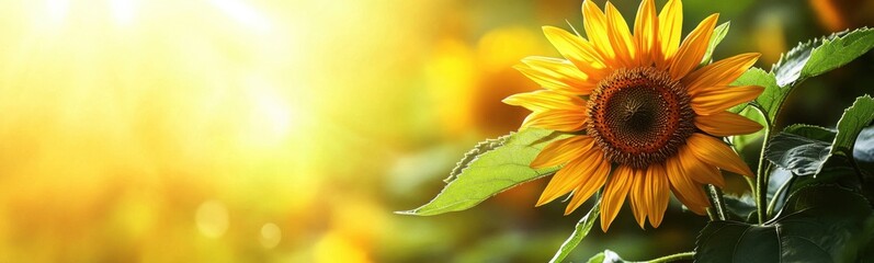 Obraz premium Sunflower that is blooming in the sun