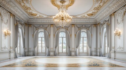 Obraz premium Spacious Classic 3D Interior Illustration