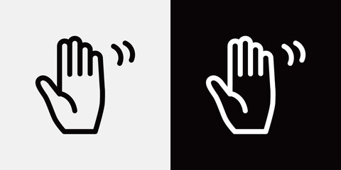 手、ハンドサインのアイコンセット
