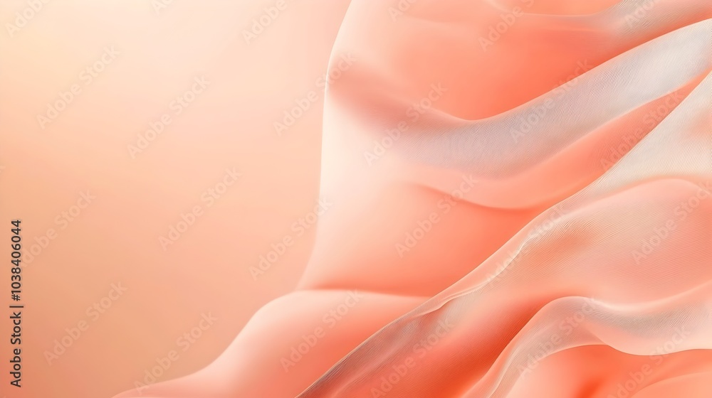 Aufkleber warm peach gradient background with empty space for text