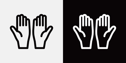 手、ハンドサインのアイコンセット
