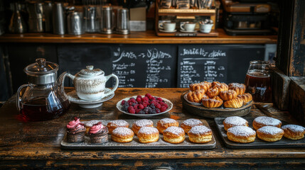 Fototapeta premium Delicious Baked Goods: Cakes, Pies, and Pastries