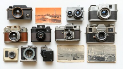 Vintage Film Cameras and Postcards   Photography Equipment Collection