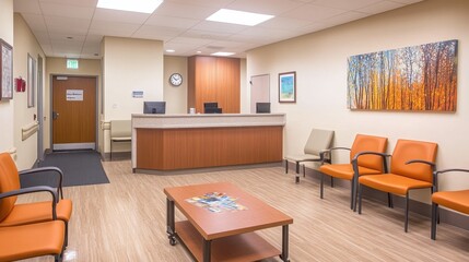 Fototapeta premium Modern Waiting Room in Healthcare Facility