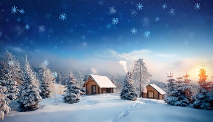 Naklejka premium Winter wonderland scenery 