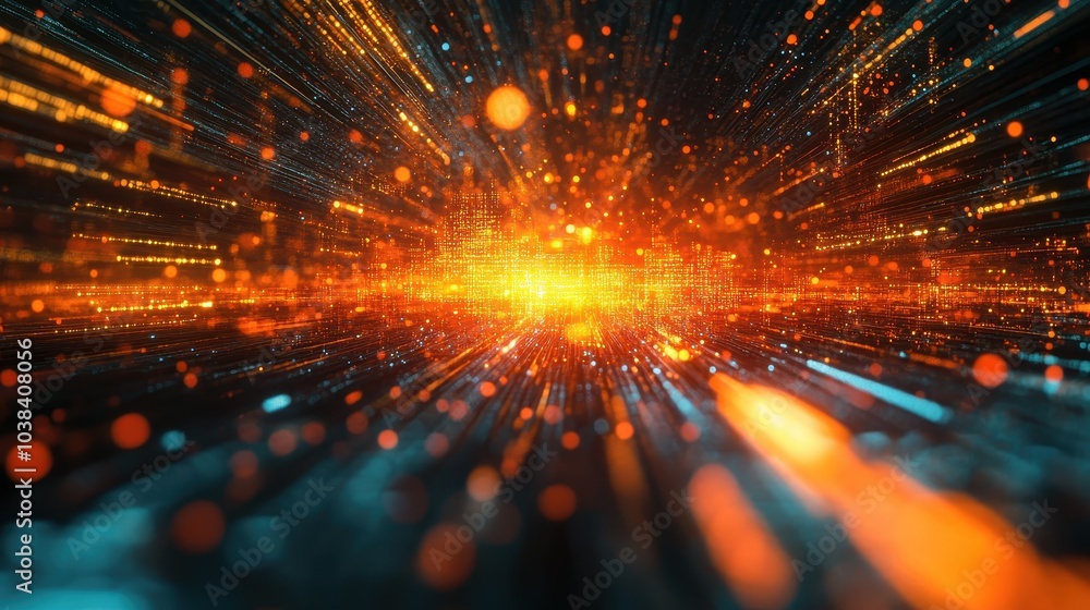 Poster digital velocity: abstract data stream in hyperspace