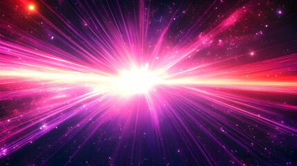 Fototapeta premium Vibrant Light Explosion in Space Background