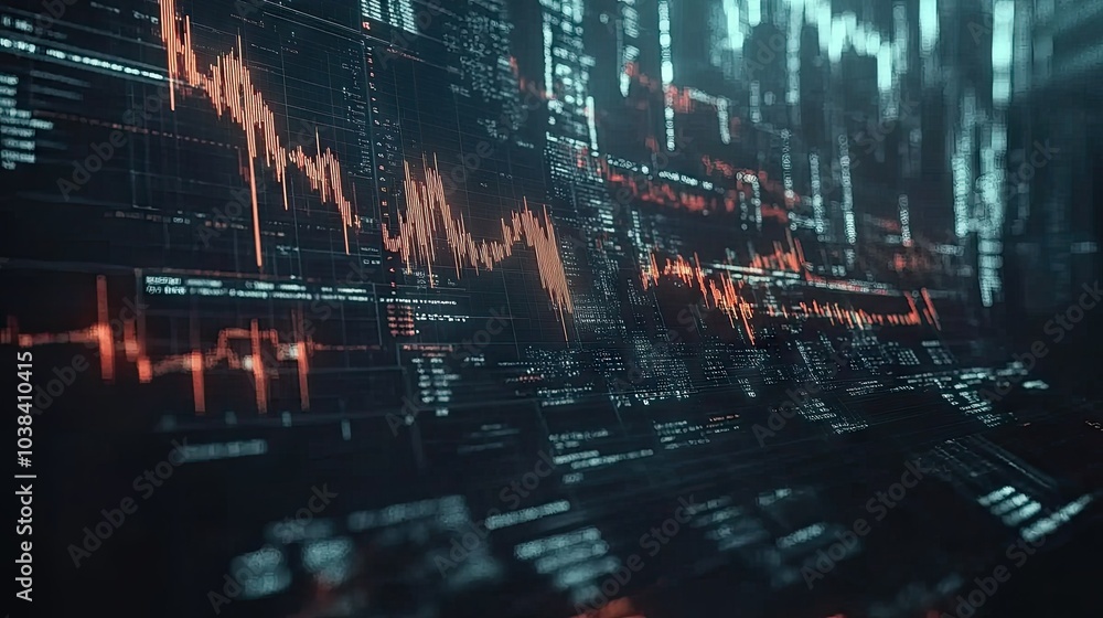 Poster captivating abstract background with data visualization