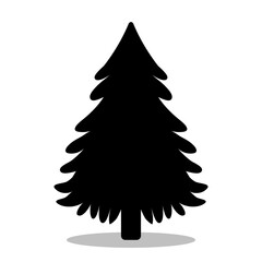 Obraz premium Christmas Tree silhouette illustration Design Christmas Tree silhouette icon