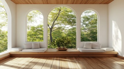 Fototapeta premium Modern Scandinavian Living Room Mockup Design