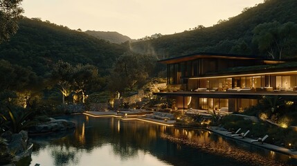 Modern Stunning House Exterior in 3D Rendering