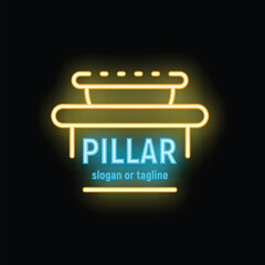 Glowing neon icon of a park bench, perfect for any business related to outdoor furniture, recreation, or urban design