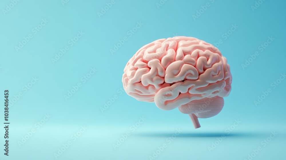 Leinwandbilder the human brain is prominently displayed with flowing musical notes highlighting the relationship be