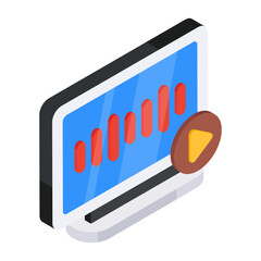 Unique design icon of online video 

