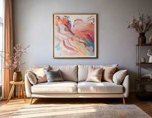 modern living room with sofa