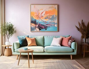 modern living room with sofa