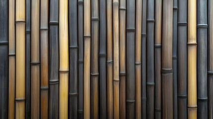 Fototapeta premium Thin Vertical Bamboo Strips for Wall Decoration