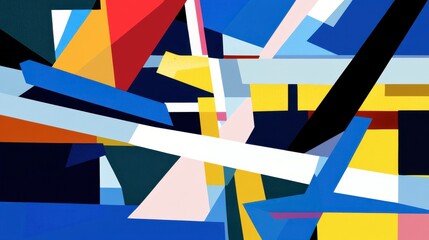 Vibrant Abstract Composition with Bold Colors