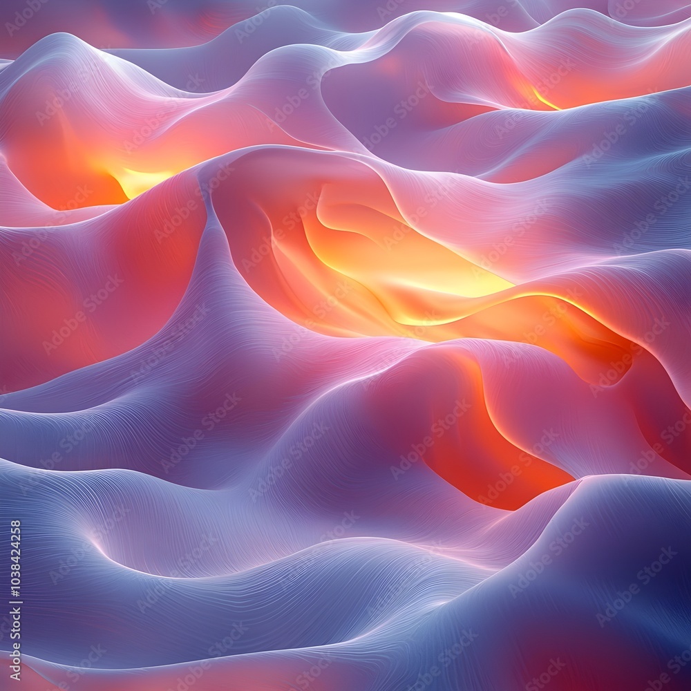 Poster subtle smooth lines creating an abstract background with light gradients forming a minimalist futuri