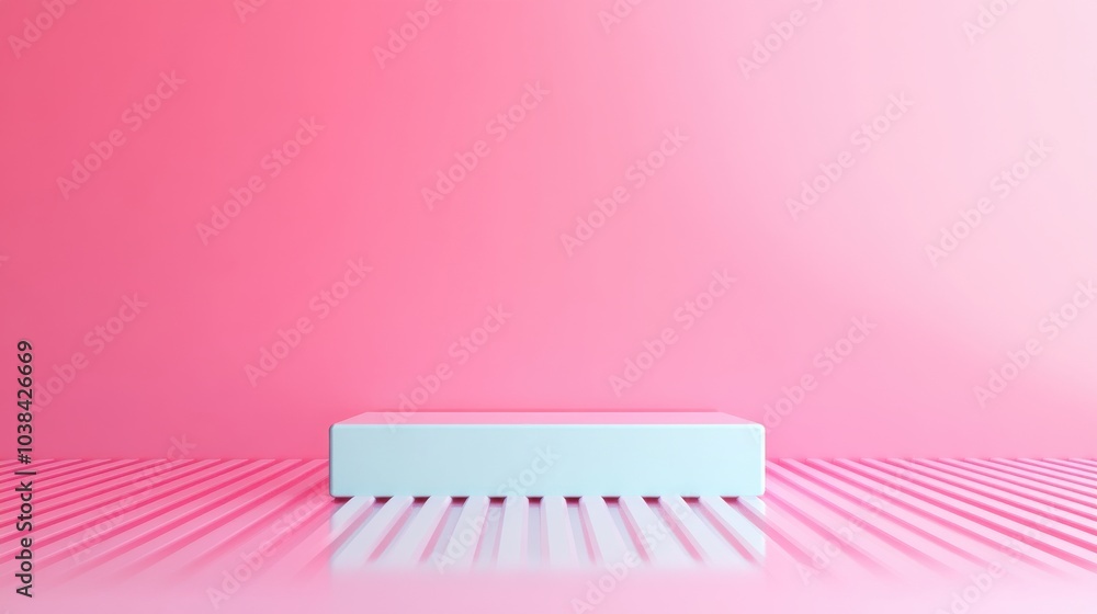 Poster minimalist 3d background with soft pink gradient