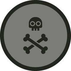 Skull And Bones Icon Design