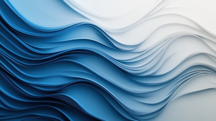 Modern Abstract 3D Waves Background Design