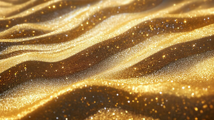 Golden Sand Ripples in Desert Landscape