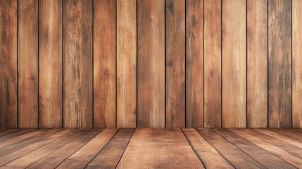 Naklejka premium Rustic 3D Background with Wooden Planks