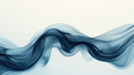 Obraz premium Abstract Smoke Trails in Soft Blue Hues