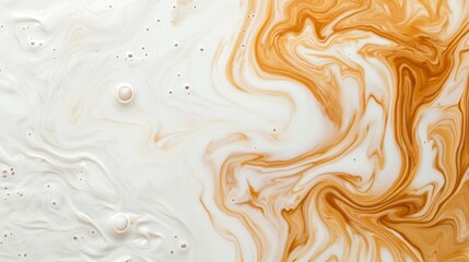 Swirling Patterns of Milk and Coffee Crema
