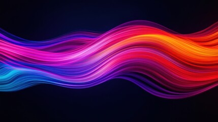Vibrant Light Trails in Colorful Waves