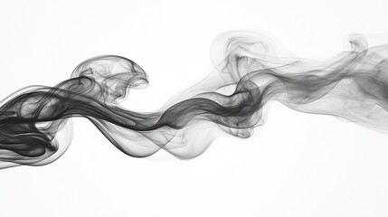 Fototapeta premium Intertwining Smoke Trails on a White Background