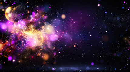 Vibrant abstract light background with glowing purple and orange elements