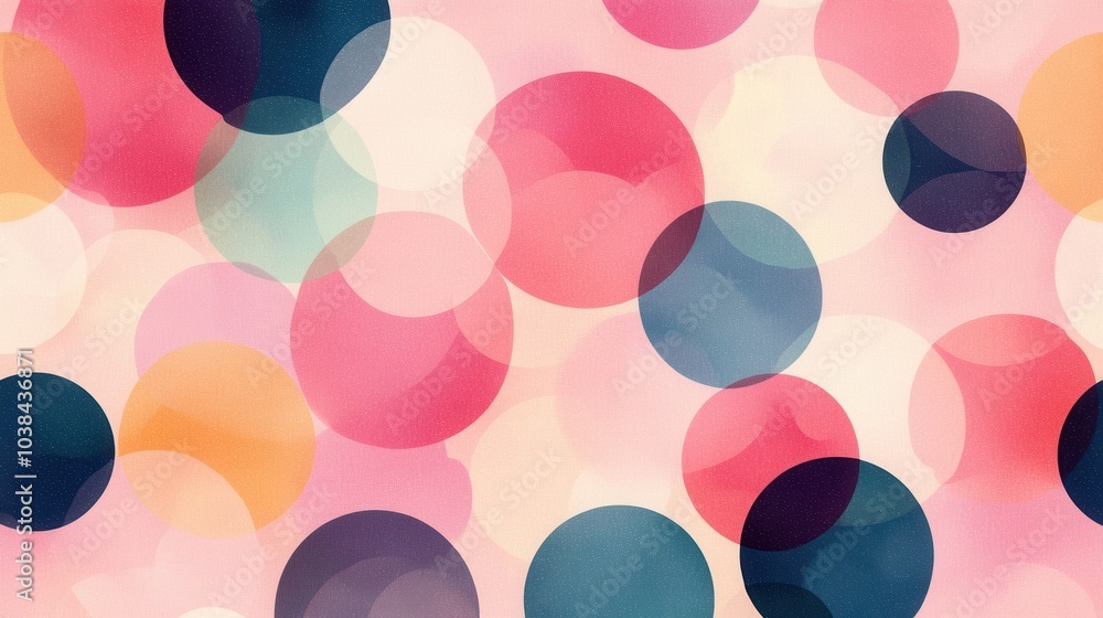Poster soft bokeh patterns in vivid colors