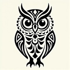 Obraz premium Abstract Owl in Ethnic Style