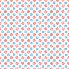 Hand-drawn colorful circle floral vector pattern.