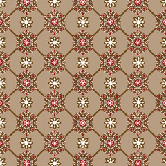 African ethnic fabric pattern features a rich reddish-brown tone, accentuated by geometric . The coloring technique ethnic and vibrancy, making the design both striking and unique. The pattern is