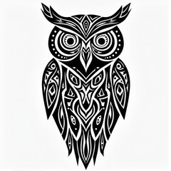 Fototapeta premium Abstract Owl in Ethnic Style