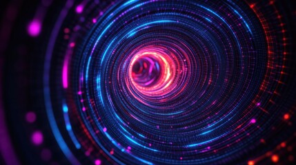 Obraz premium Abstract 3D Spiral Design with Glowing Effects
