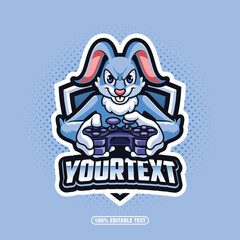 cartoon rabbit mascot logo