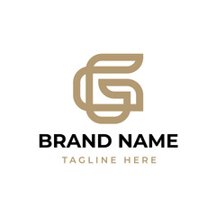 Monogram letter g logo design