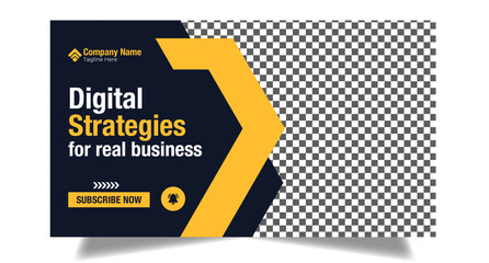 Editable video cover youtube thumbnail design for any youtube videos customizable video thumbnail design video cover fully editable thumbnail template for social media concept