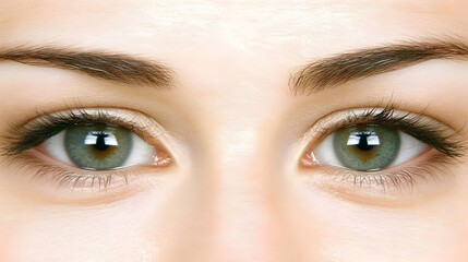 Obraz premium Exquisite Close up of a Beautifully Made up Feminine Face with Flawless Skin and Elegant Features