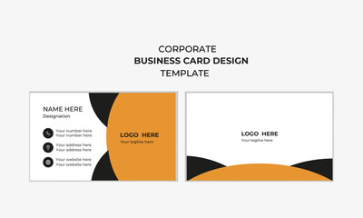 Corporate business card template, Clean professional business card template, visiting card, Unique business card design. Business card layout.