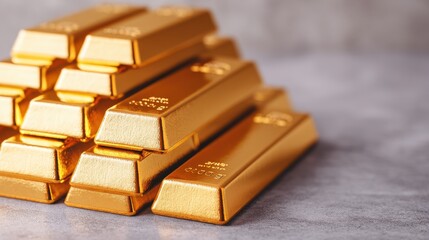 Close-Up of Gold Bars on a Textured Surface