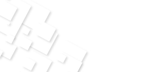 Abstractwhite square shape with futuristic concept background. abstract background with Many boxes of different sizes. buying with gadgets 3d design in geometric shape Banner web template background.