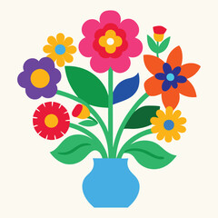 Colorful floral arrangement Adobe Illustrator Artwork