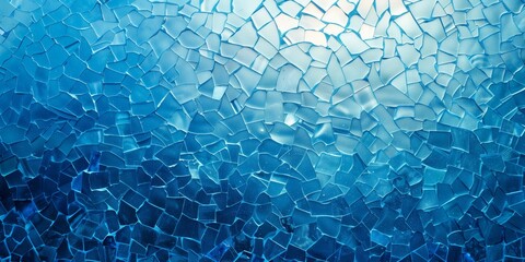 Obraz premium Abstract background with mosaic and soft gradient in blue tones, calm and refreshing.